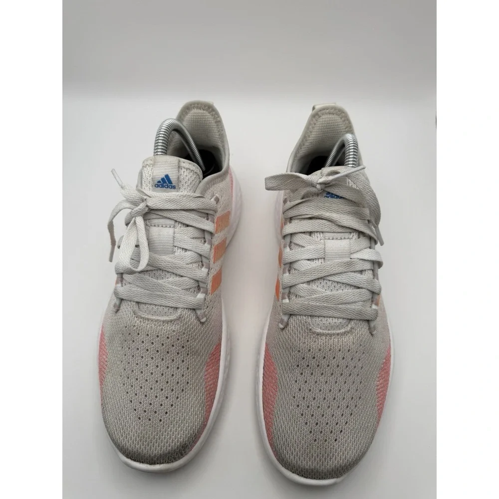 Adidas Women's Fluidflow 2.0 Running Shoes Sneakers Grey Pink Orange Size 8